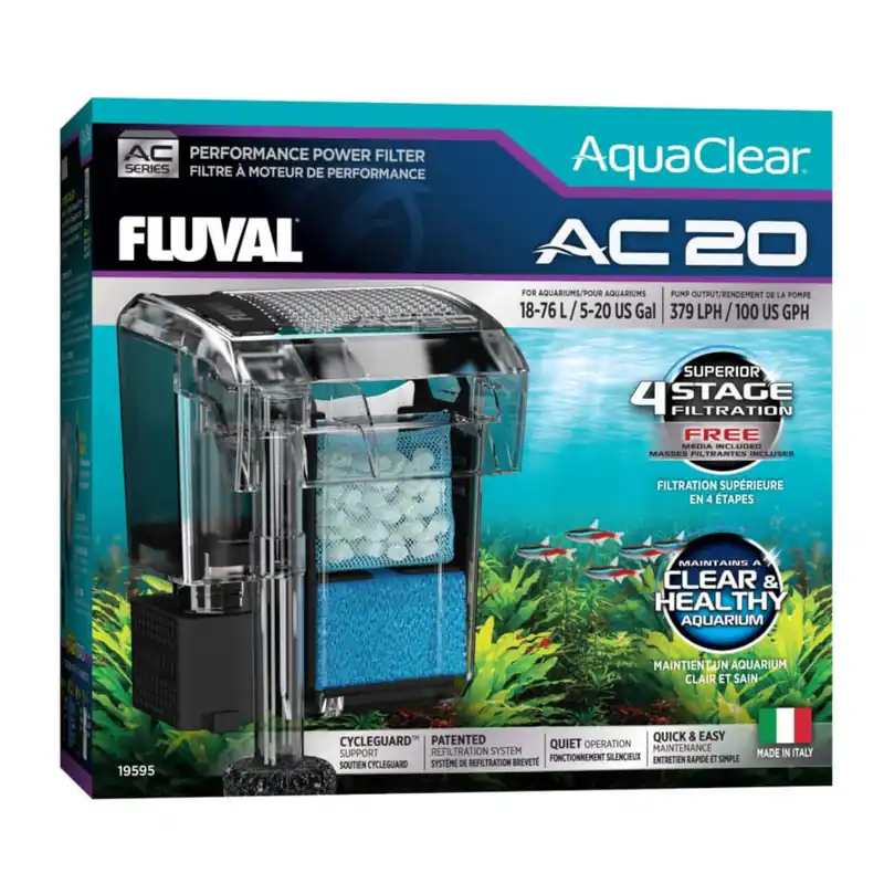 Wochenendangebot Fluval AquaClear AC20 Hochleistungsfilter (Anhängefilter)